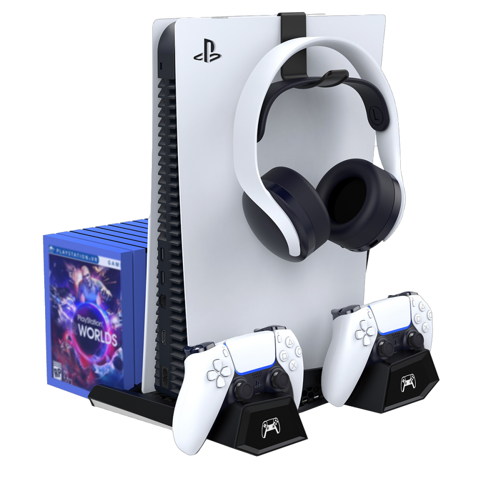 Gaming-Sony PlayStation 5 PS5 - Fast Charging Vertical Stand Dock With Built-in Cooling Fan