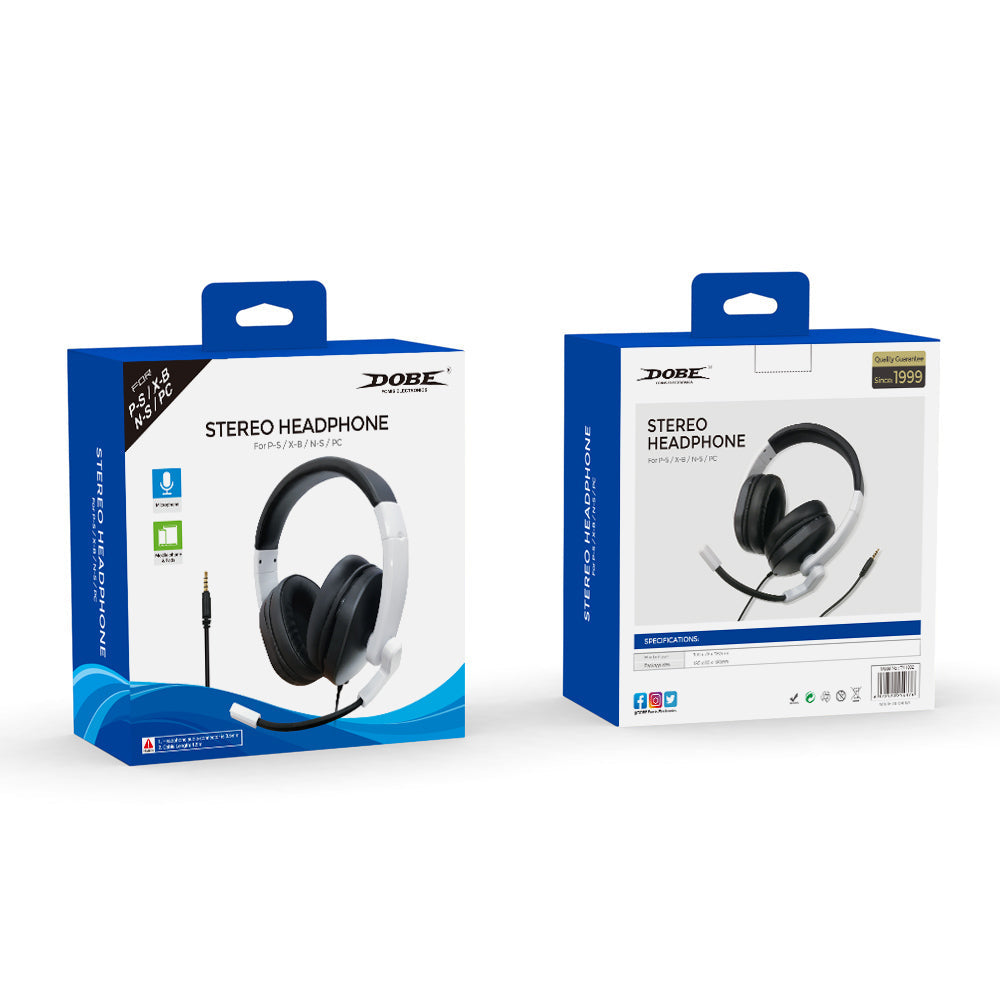 Gaming-PS5/PS4/Xbox One/Switch/PC Gaming Headset Wired Stereo Headphones Noise-canceling Earphone