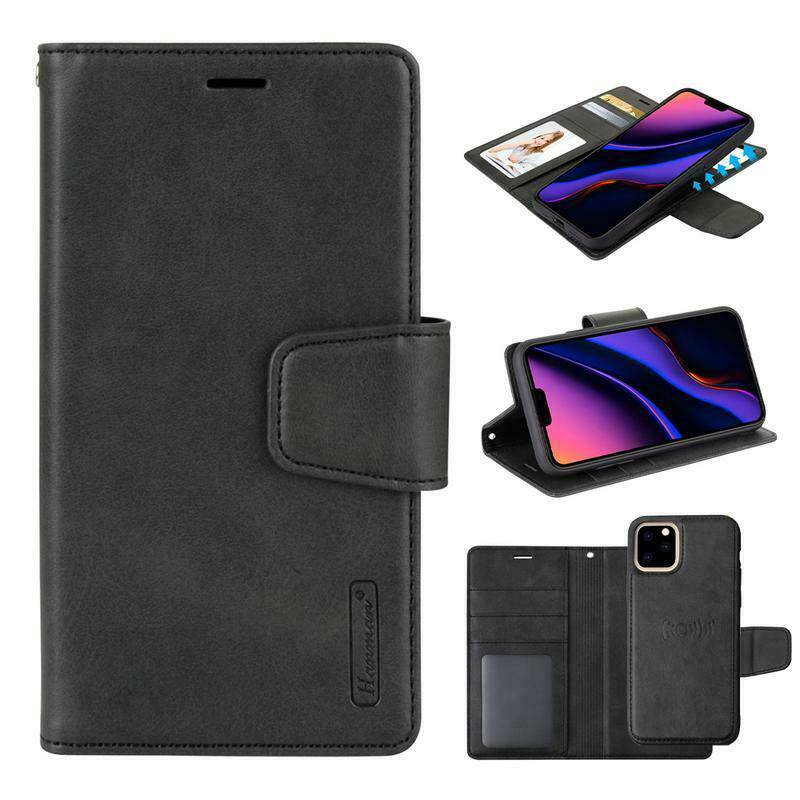 Apple Accessories-[2 in 1 Magnetic Detachable] Apple iPhone 15/15 Plus/15 Pro/15 Pro Max Hanman Miro Flip Wallet Leather Case