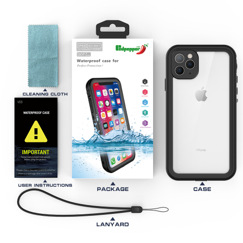 Apple Accessories-Apple iPhone 12/Mini/Pro/Max Redpepper Full Covered Waterproof Heavy Duty Tough Armor Case