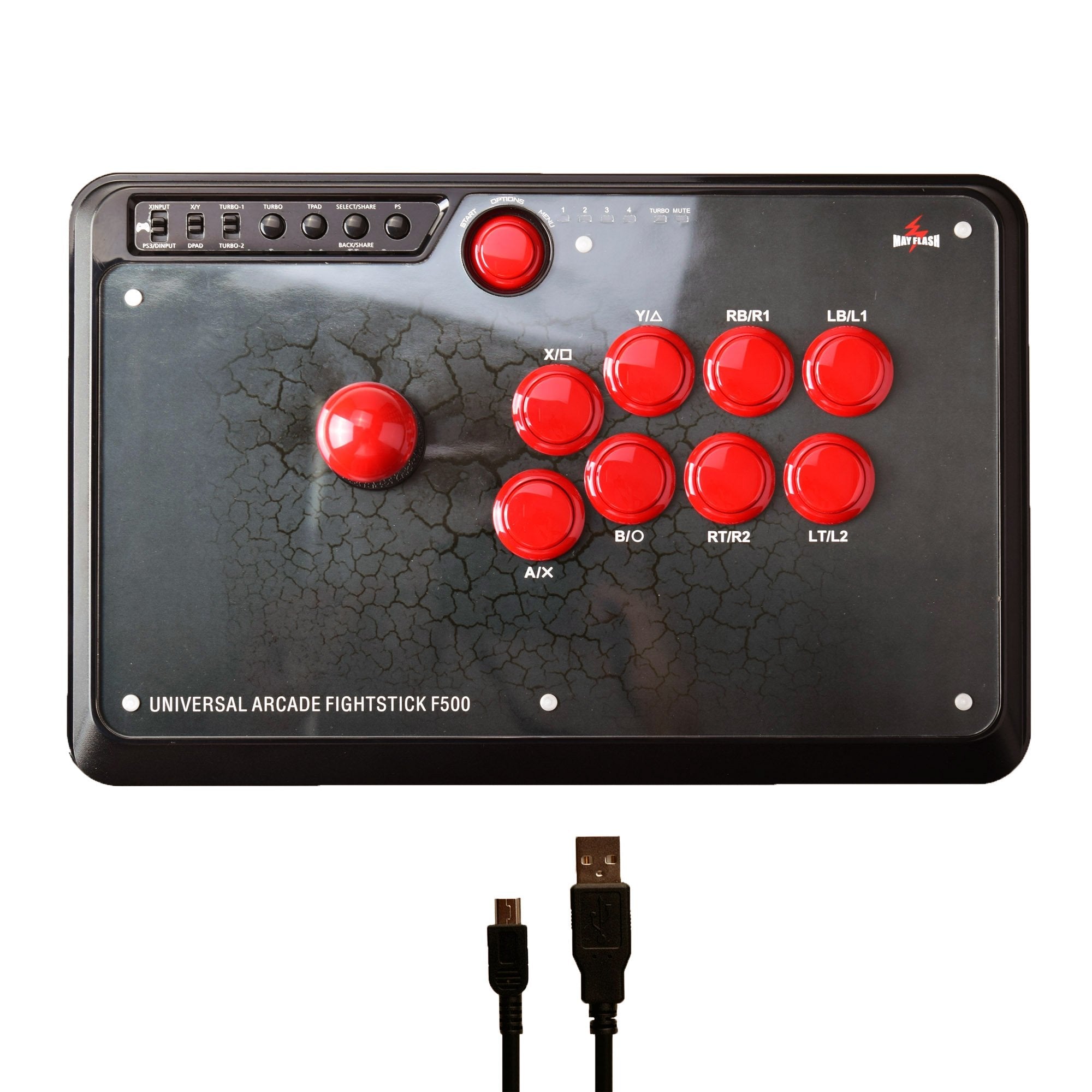 Gaming-MayFlash Arcade Fightstick F500v2 for PS4 PS3 Xbox One 360 PC Android Nintendo Switch NeoGeo Mini (F500)