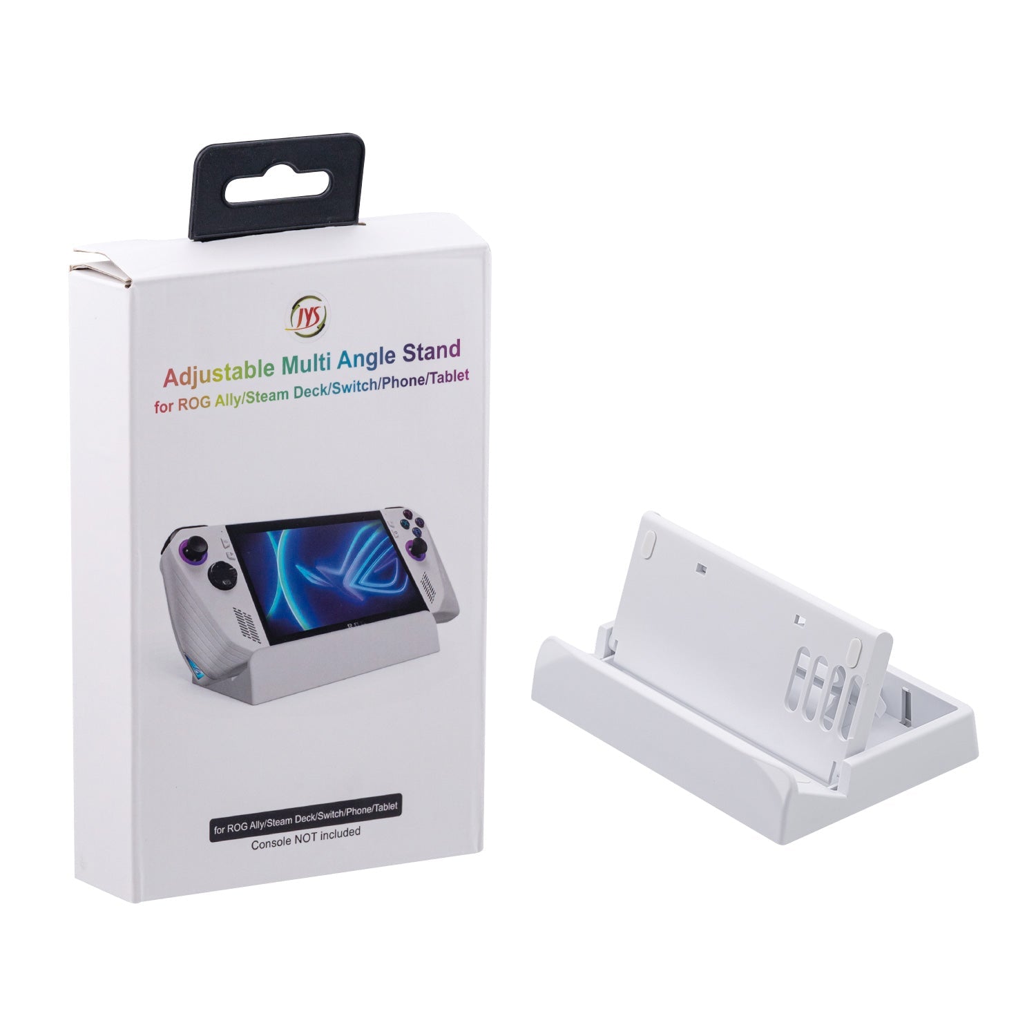 Gaming-JYS Adjustable Folding Stand for ROG Ally/Steamdeck/Nintendo Switch/Mobile Phone-White(JYS-RA001)