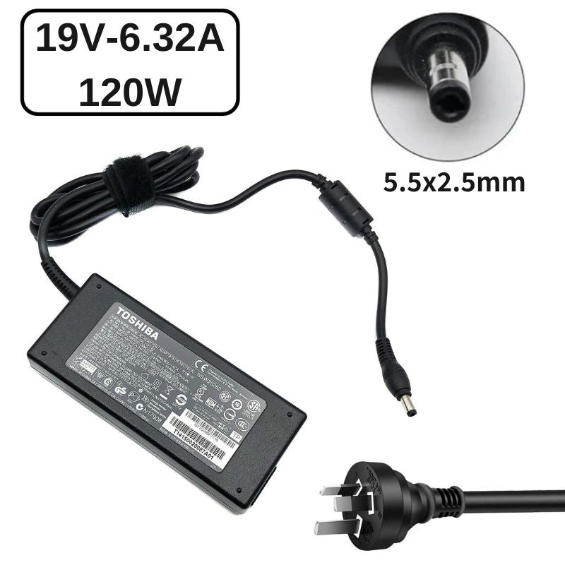 120W/19V-6.32A5.5x2.5 Toshiba Satellite M505-S4947 PA3717U-1ACA AC Power Adapter Laptop Wall Charger (AU Plug)