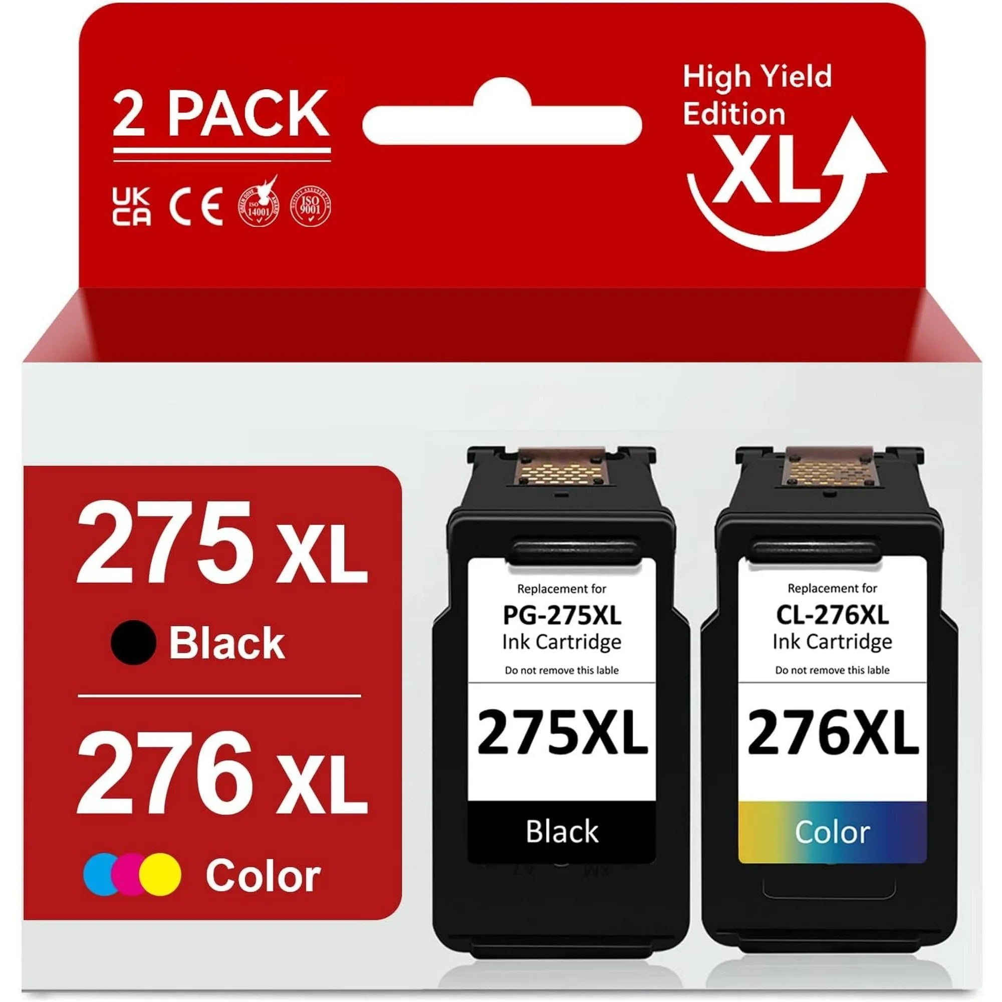 Ink & Toner-PG-275XL CL-276XL ink Cartridges Replacement for Canon 275 276 ink PIXMA TR4720 TS3522 TS3520 Printer (1 Black, 1 Tri-Color )