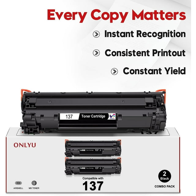 Ink & Toner-CRG137 137 Toner Compatible Replacement for Canon Printer 2 Pack