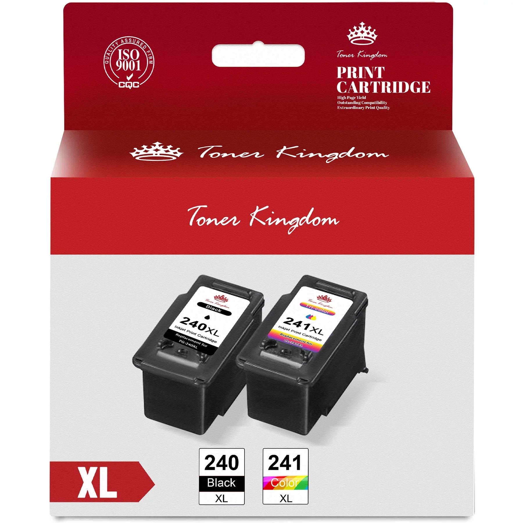 Ink & Toner-Toner Kingdom 240XL 241XL Ink Cartridge Replacement for Canon(2-Pack)