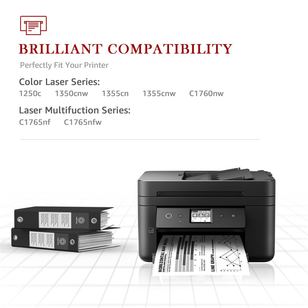 Electronics > Print, Copy, Scan &Fax > Printer, Copier & Fax Machine Accessories > Printer Consumables > Toner & Inkjet Cartridges>1250C-Compatible Dell 810WH 1250C Black Toner Cartridge - 1 Black