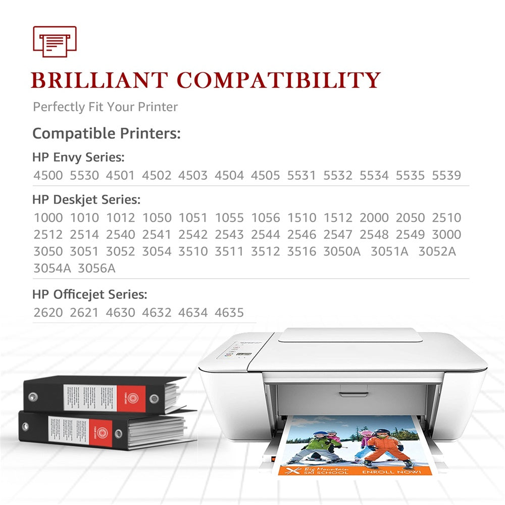 Ink & Toner-Compatible HP 61 61XL ink Cartridge (2 Black 2 Color) -4 Pack