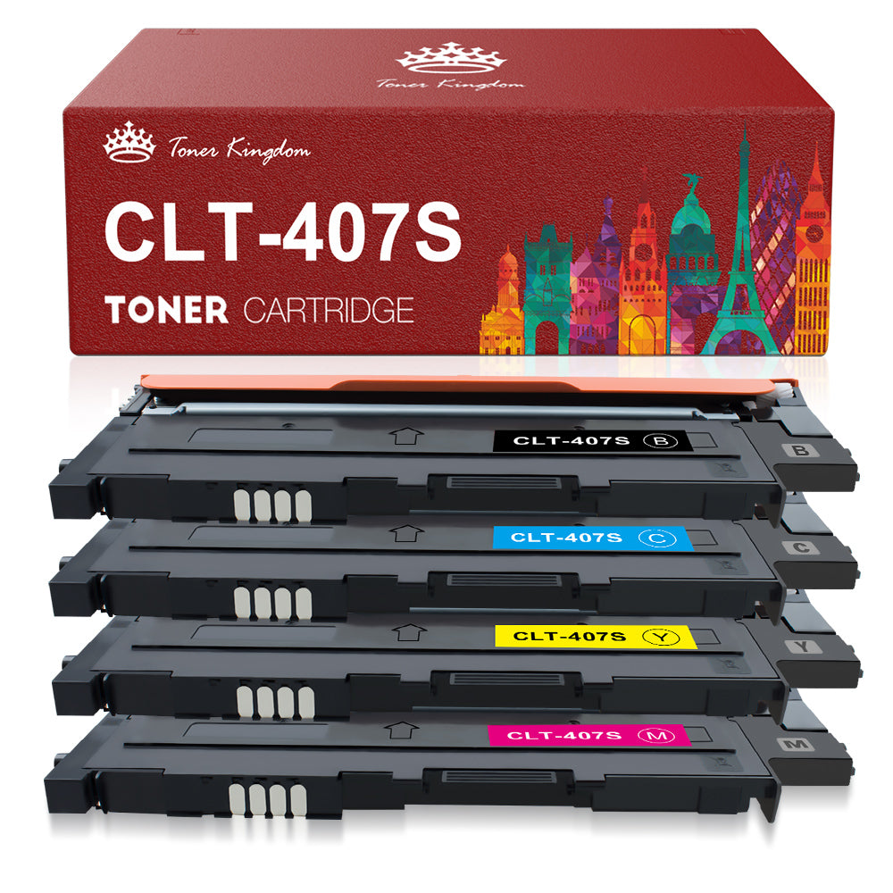Ink & Toner-Compatible Samsung CLT-407S Toner Cartridges - 4 Pack