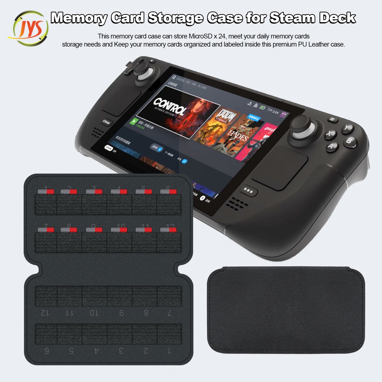 Gaming-Steam Deck Protection Carry Case Bag  & Game Cards Storage Bag