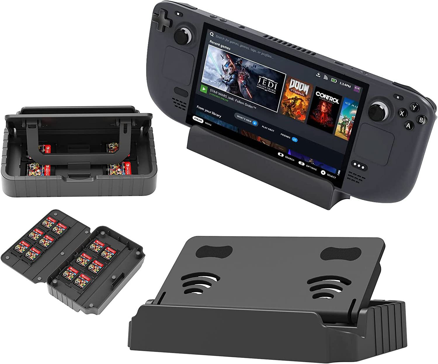 Gaming-Switch/Switch Lite/Switch OLED - Stand Holder Multi function Dock With Game Card Storage