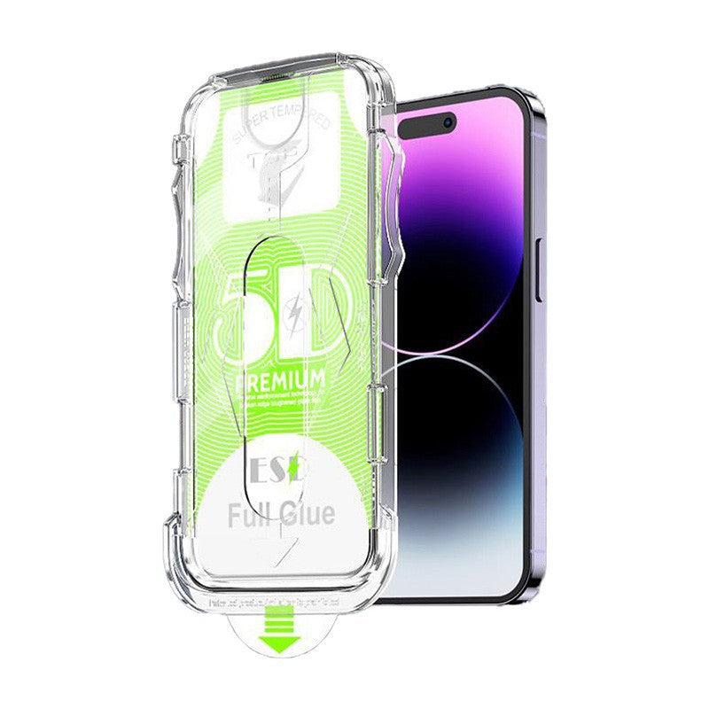 Apple Accessories-[Easy Automatic Fit Self-Installation Kit] ESD Magic Glass Box Apple iPhone X/XS/XR/XS Max 9H Hardness Full Covered 9D Tempered Glass Screen Protector