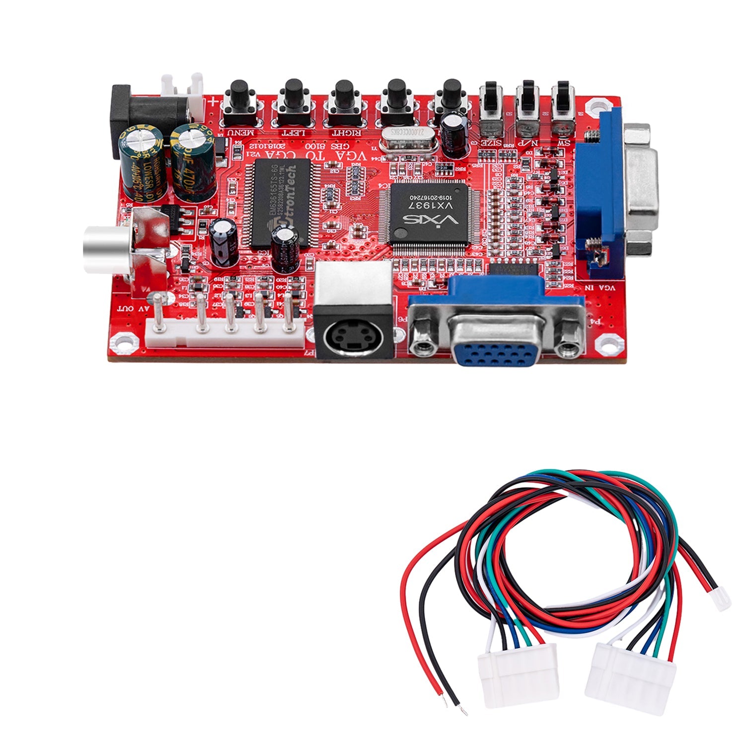 Gaming-Arcade Game VGA to CGA/CVBS/S-VIDEO Video Converter Board