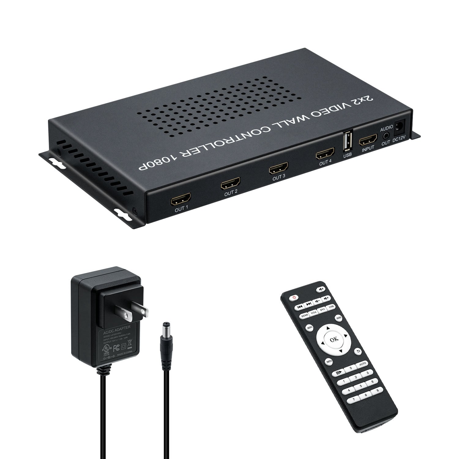 1080P HDMI 2x2 Video Wall Controller - US Plug(NK-BT44)
