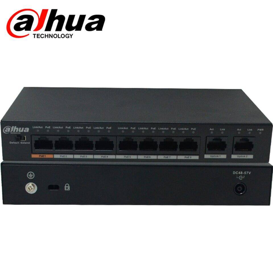 Gaming-DH-S1500C-8ET2GT-DPWR DAHUA 8 PoE 10 Ports PoE Switch CCTV System