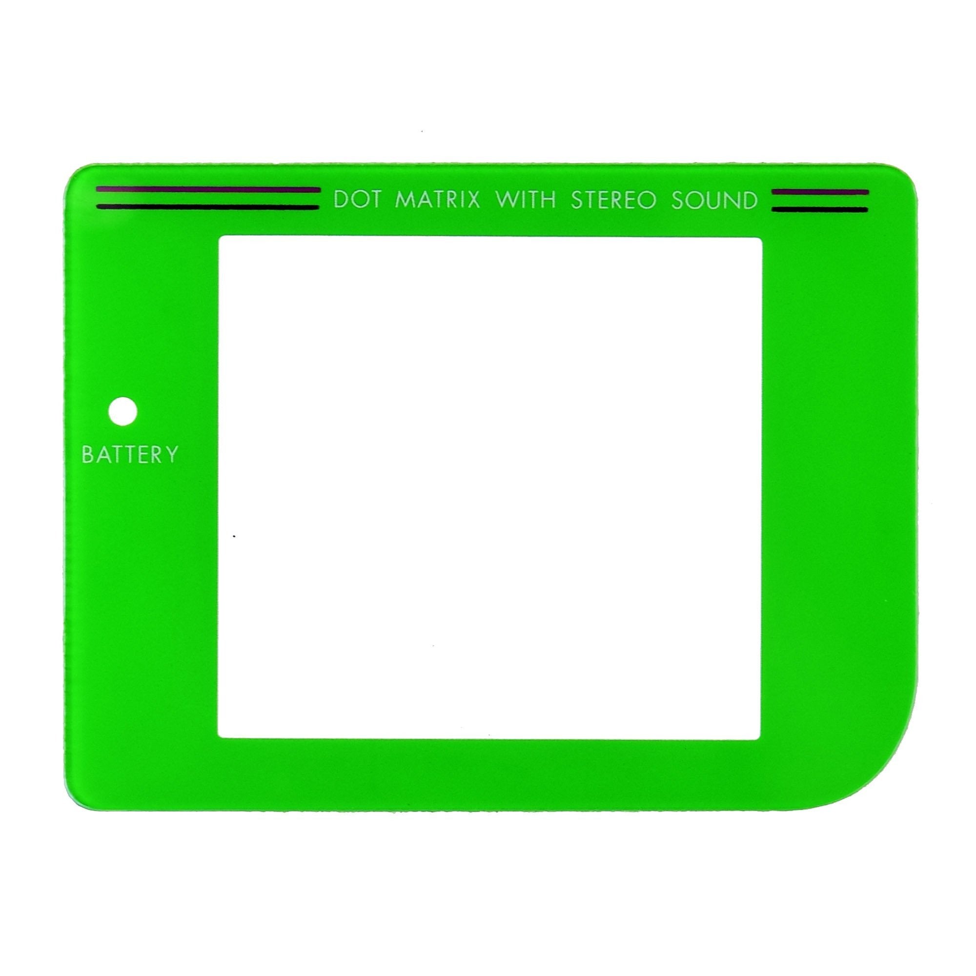 Gaming-Plastic Screen for GameBoy Green