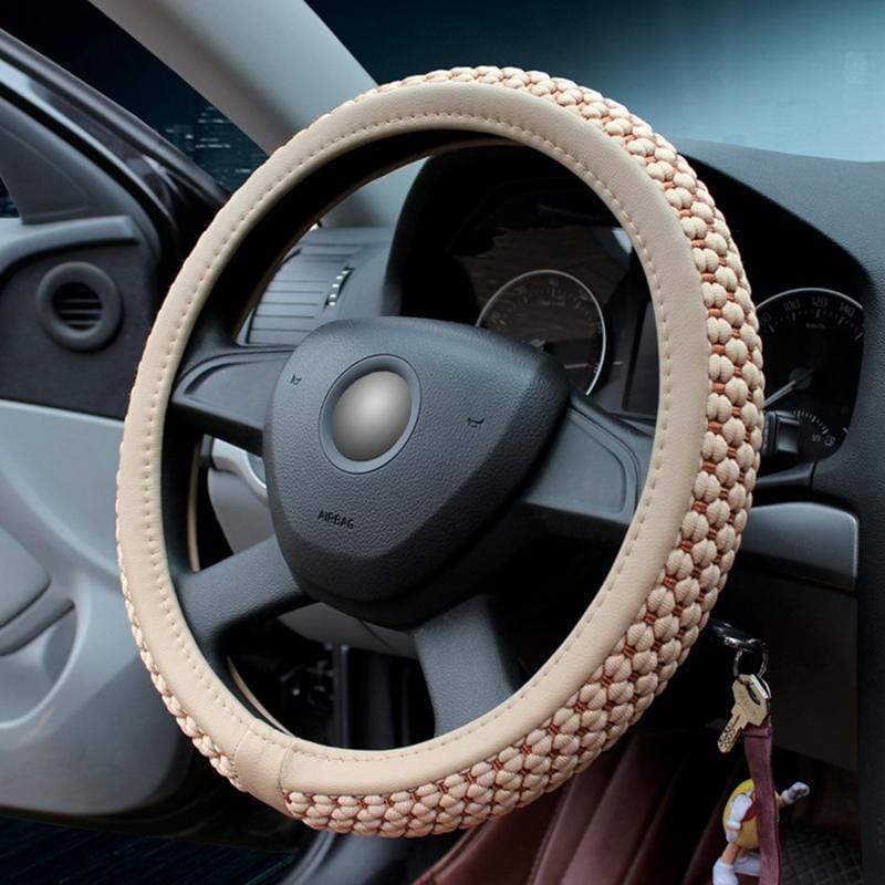 Auto & Electronics-RocSec Universal Durable Elastic Stitch Car Steering Wheel Cover(Skidproof & Absorb Sweat)