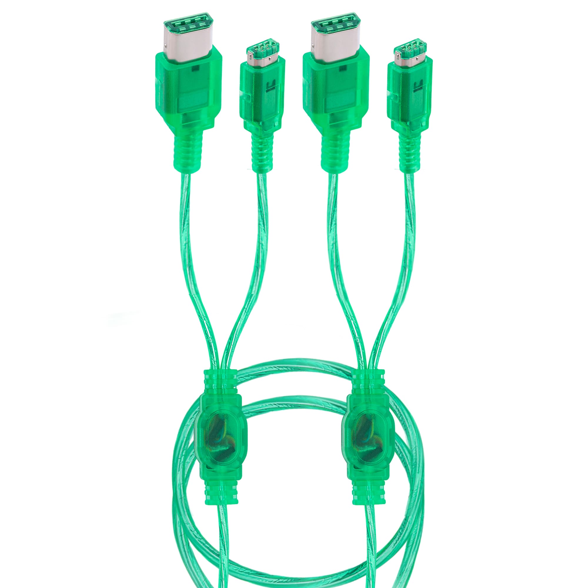 Gaming-4 In 1 Controller Connect Cable for Nintendo Gameboy Color/Game Boy Pocket-Transparent Green