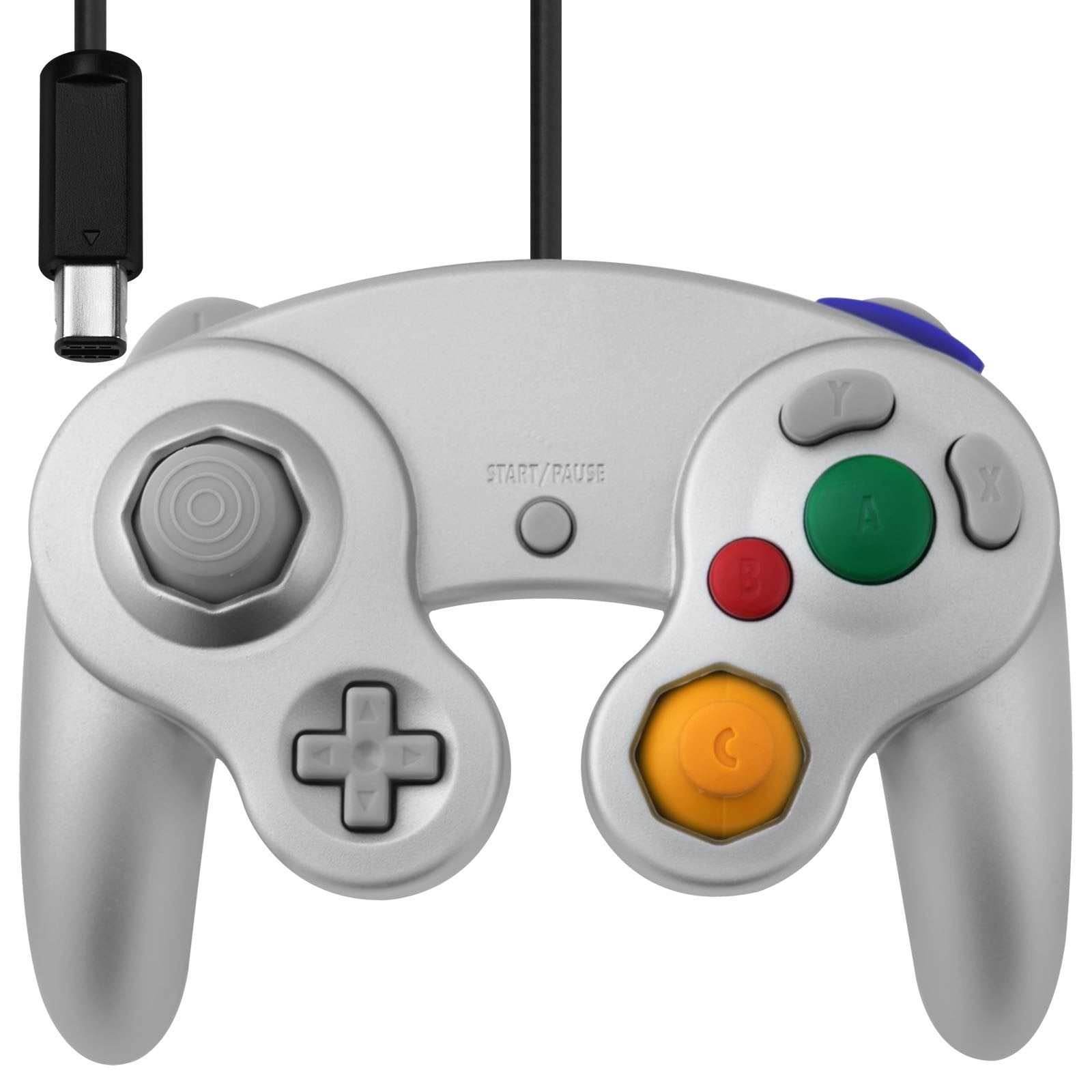 Gaming-Vibration Controller for Wii/Gamecube Silver