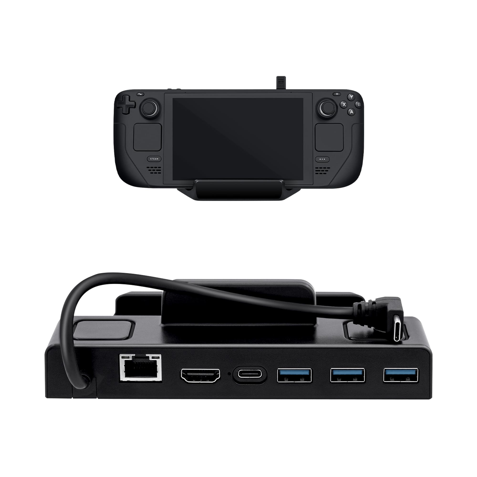 Gaming-6 In 1 Dock Station with RJ45 LAN Port for Steam Deck/Nintendo Switch/Switch OLED -Black (SD02)