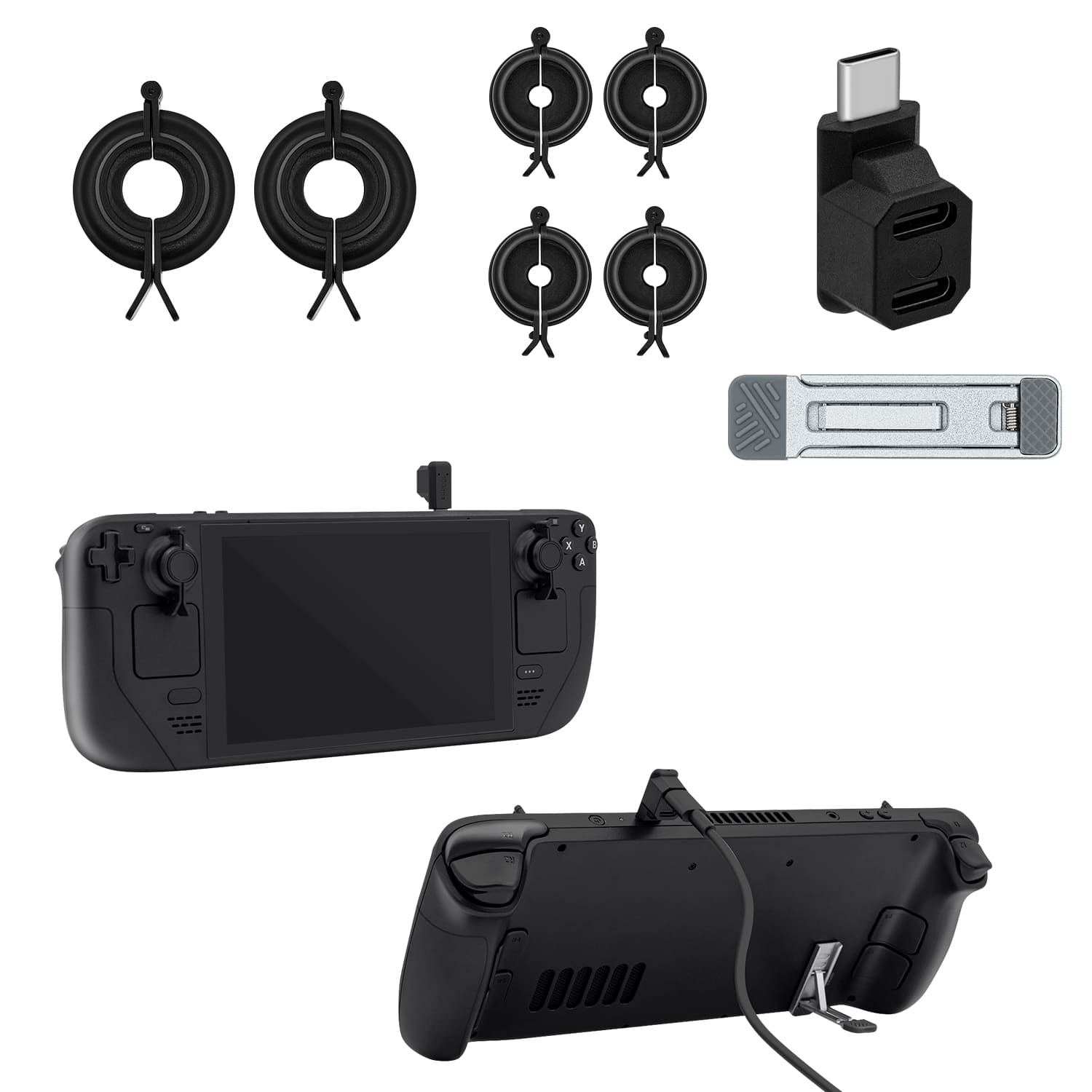 Gaming-Thumbstick Protective Holder Sets with Kickstand for Steam Deck/N-Switch/OLED(JYS-SD015)