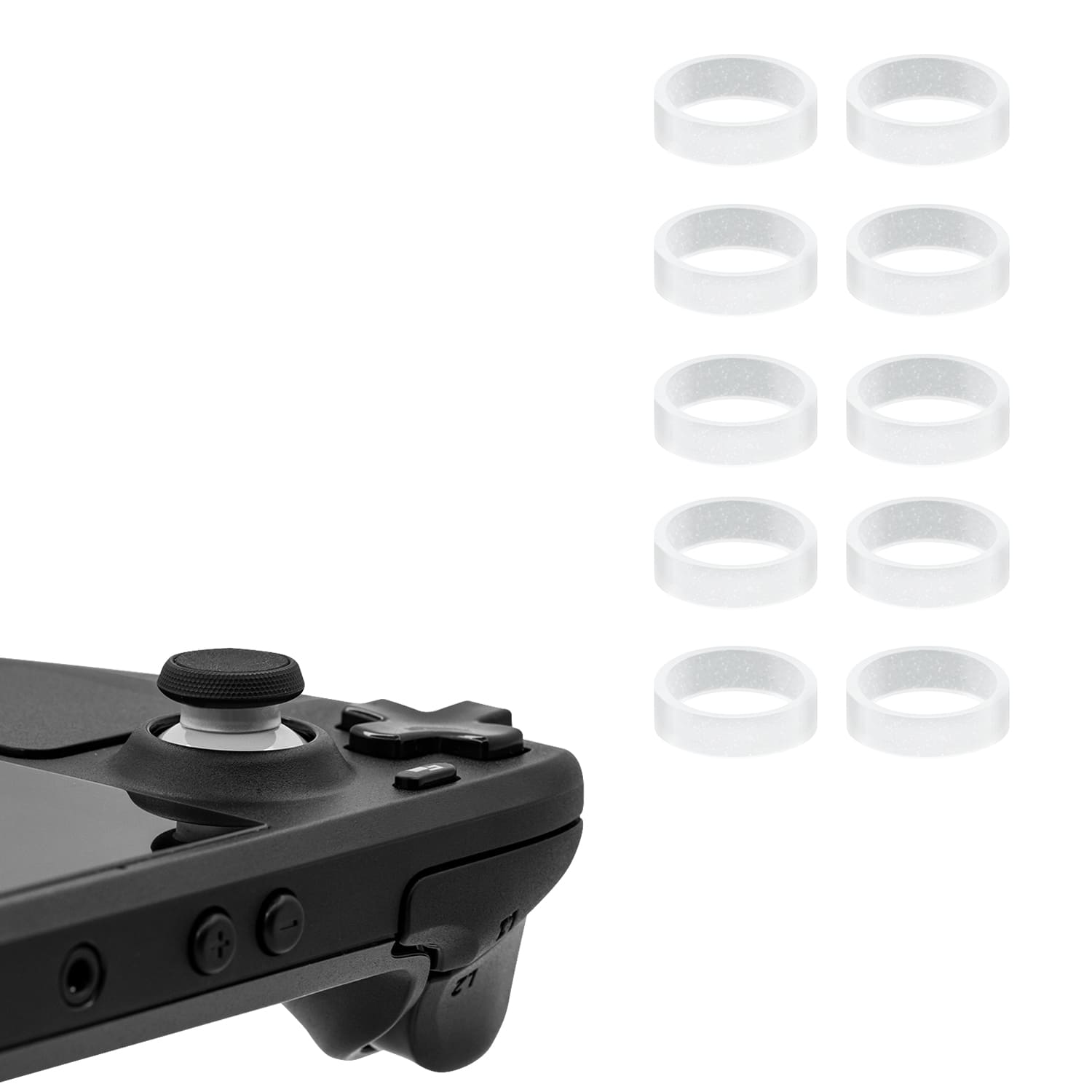 Gaming-10 Pieces Silicone Joystick Protector for Steam Deck-Transparent