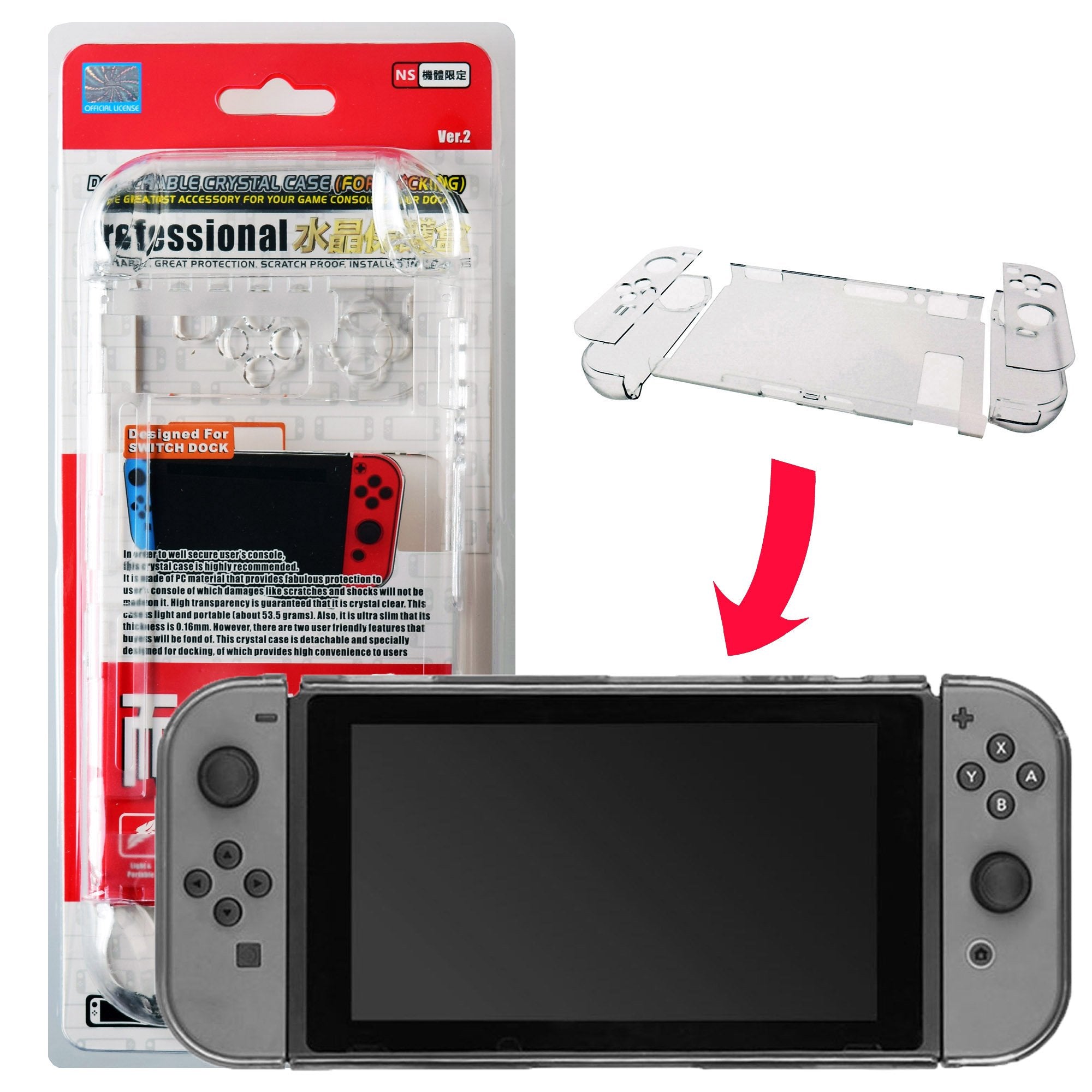 Gaming-Project Design Crystal Case for Nintendo Switch Ver. 2