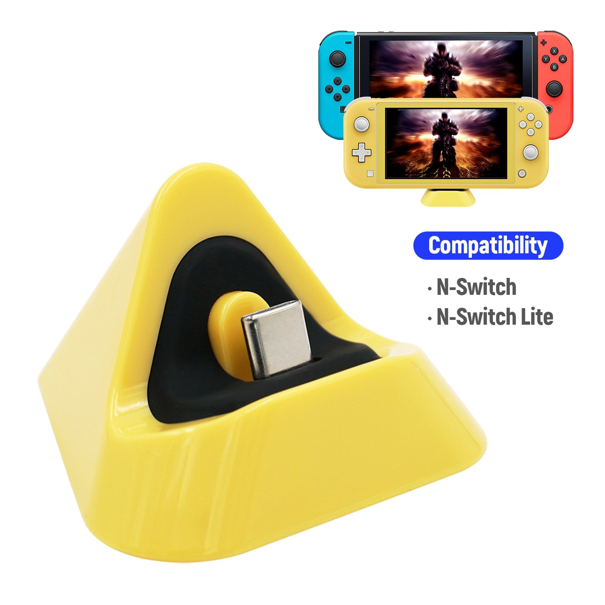 Gaming-DOBE Type-C Mini Charging Dock for Nintendo Switch/Nintendo Switch OLED/Nintendo Switch Lite Yellow (TNS-19062)