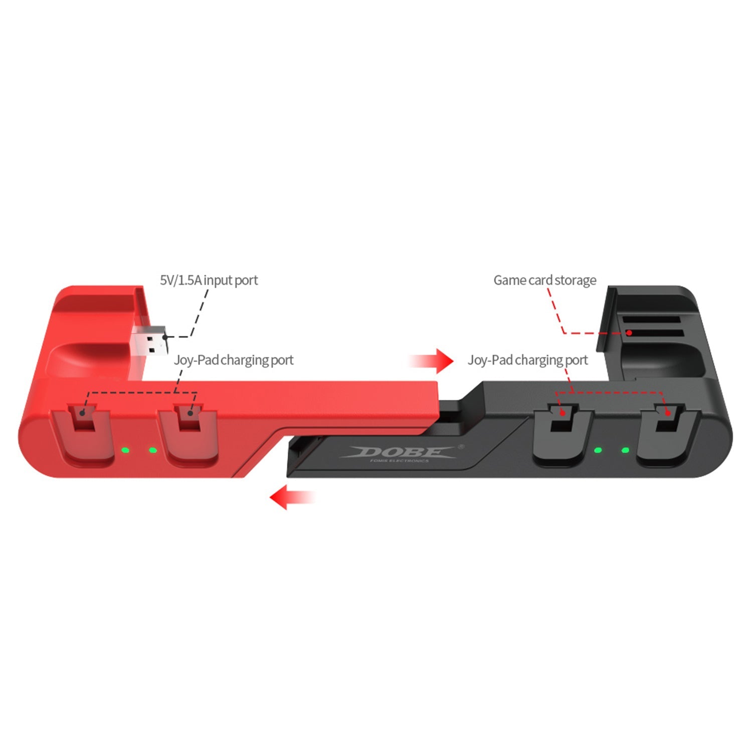 Gaming-Dobe 4 In 1 Charging Dock for Nintendo Switch / Switch OLED Joy-Con (TNS-0122)