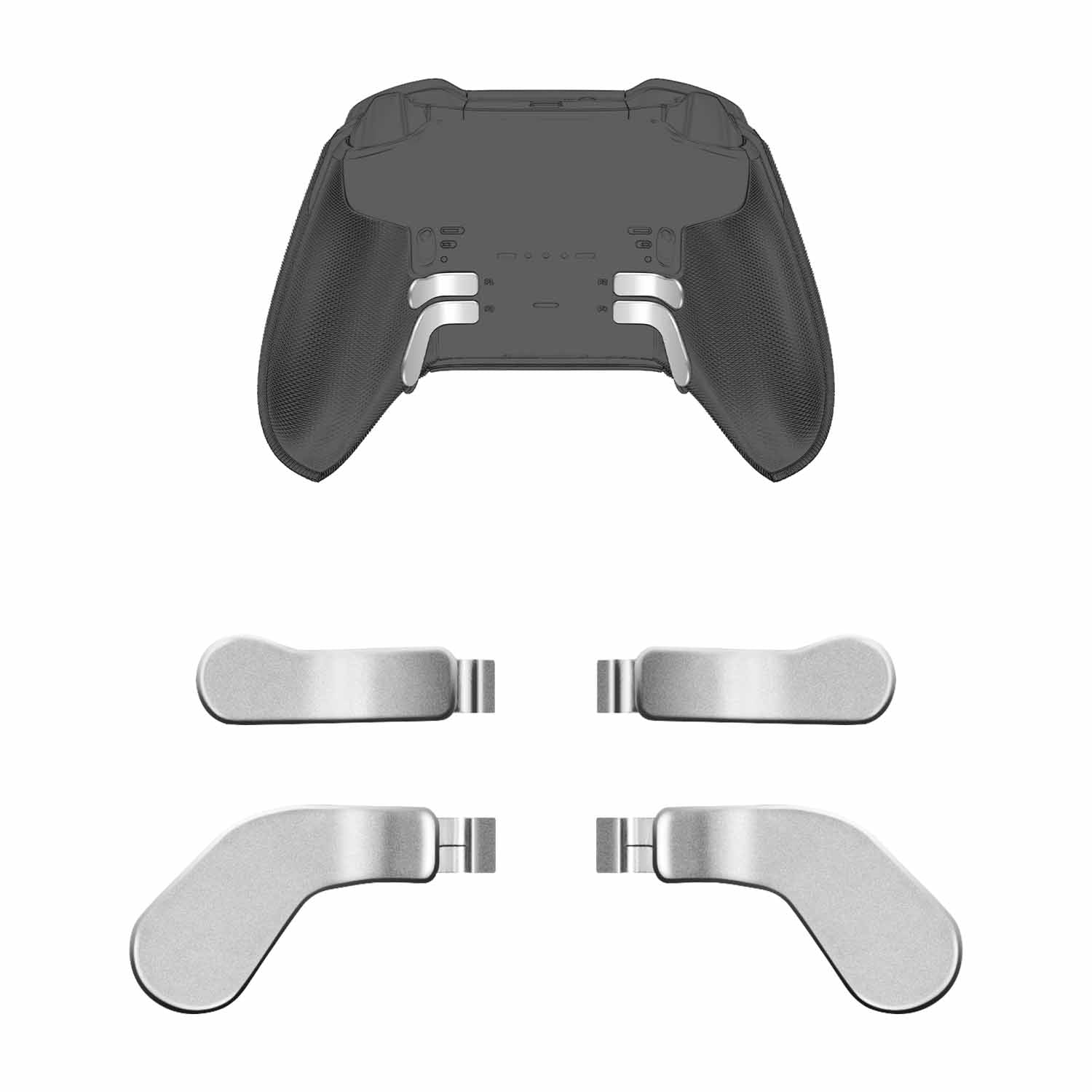 Gaming-4 Pcs Metal Paddles Trigger for Xbox Elite/Xbox Elite 2 Controller-Silver