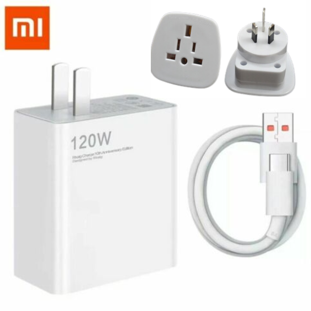 Wall Chargers & Power Adapters-120WWith Cable Genuine XIAOMI GaN Wall Charger Adapter Power Supply Unit