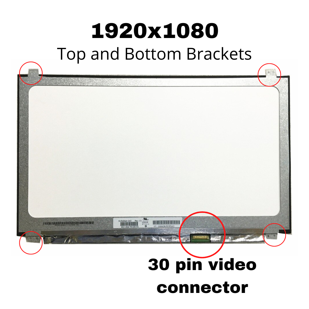 Laptop Universal Screen (Non-Touch Screen)-14" inch/A+ Grade/(1920x1080)/30 Pin/Top & Bottom Screw Bracket Laptop IPS FHD LCD Screen Display Panel