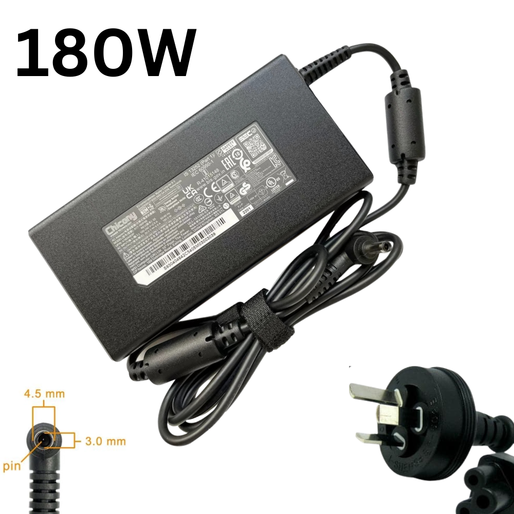 Gaming-20V-9A/180W4.5x3.0 MSI GF75 Thin / Pulse GL76 Gaming Laptop AC Power Supply Adapter Charger