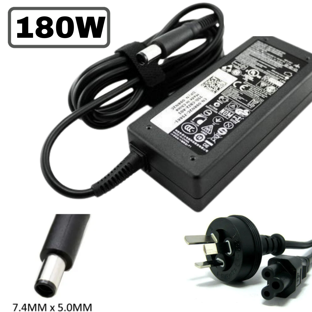 Gaming-180W/19.5V-9.23A7.4*5.0 Dell Alienware Vostro Gaming Workstation Laptop Barrel AC Power Adapter Laptop Wall Charger (AU Plug)