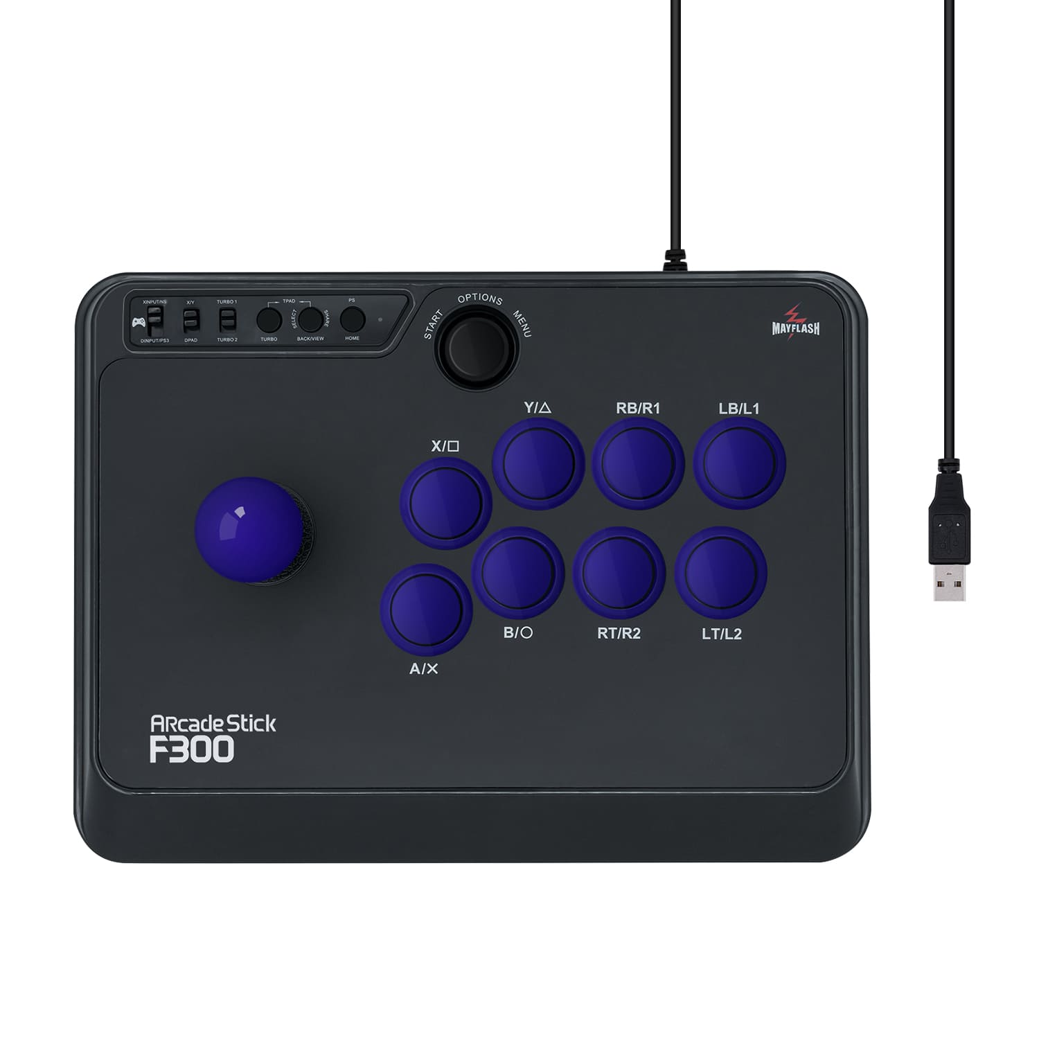 Gaming-Mayflash Arcade Fightstick F300 for PS4/PS3/XBOX ONE/XBOX 360/PC (F300)