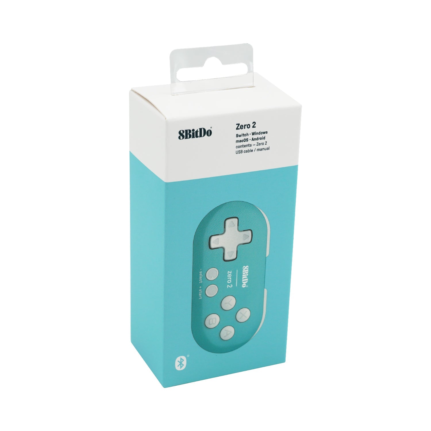 Gaming-8Bitdo Zero 2 Bluetooth Gamepad for Nintendo Switch/Windows/Android/macOS/Raspberry Pi - Blue (80EJ)