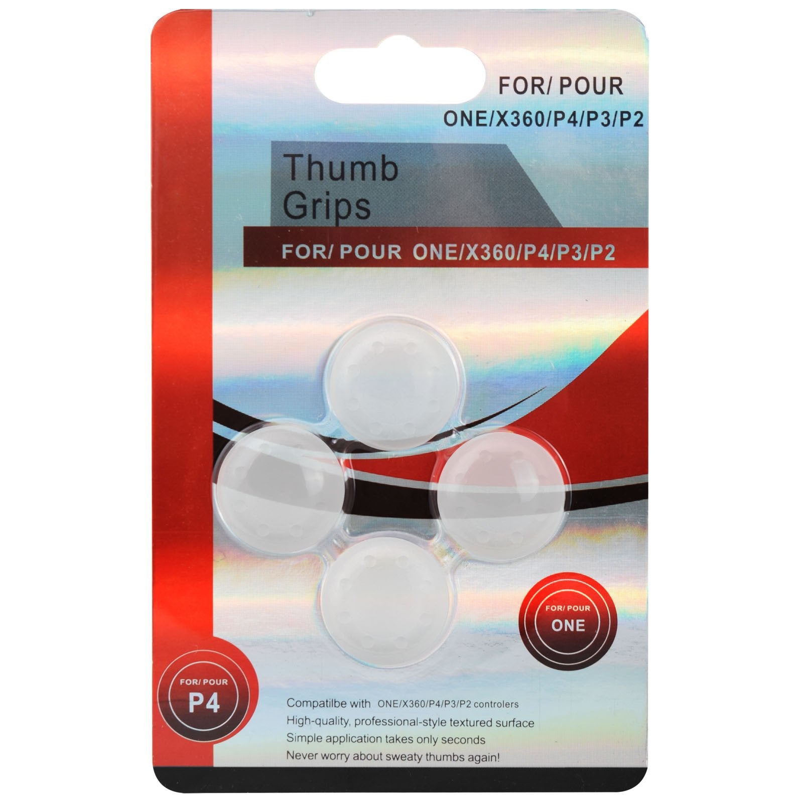 Gaming-Silicon Analog Thumb Set for XBox One 360/ PS3 & PS4 Controller Clear