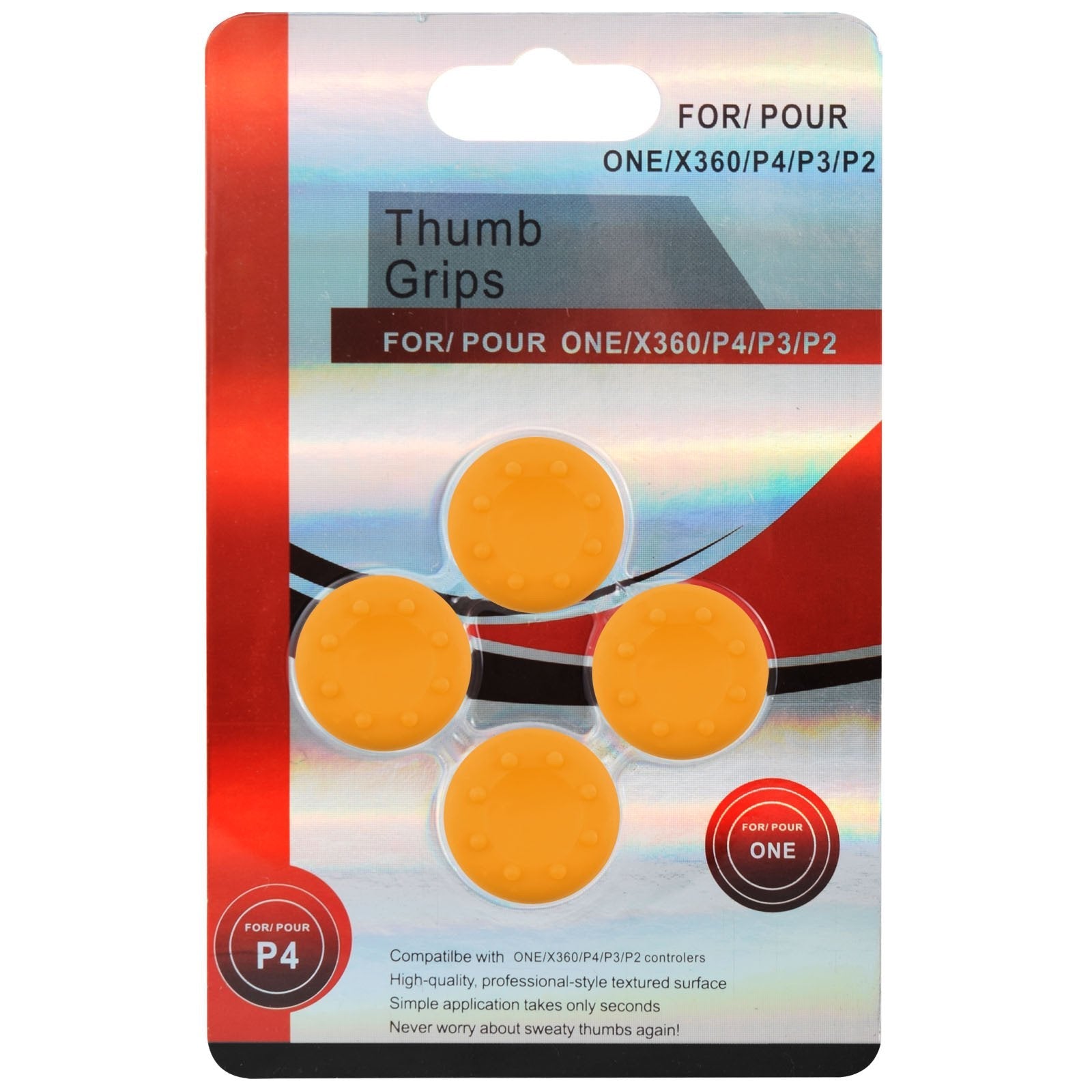 Gaming-Silicon Analog Thumb Set for XBox One 360/ PS3 & PS4 Controller Yellow