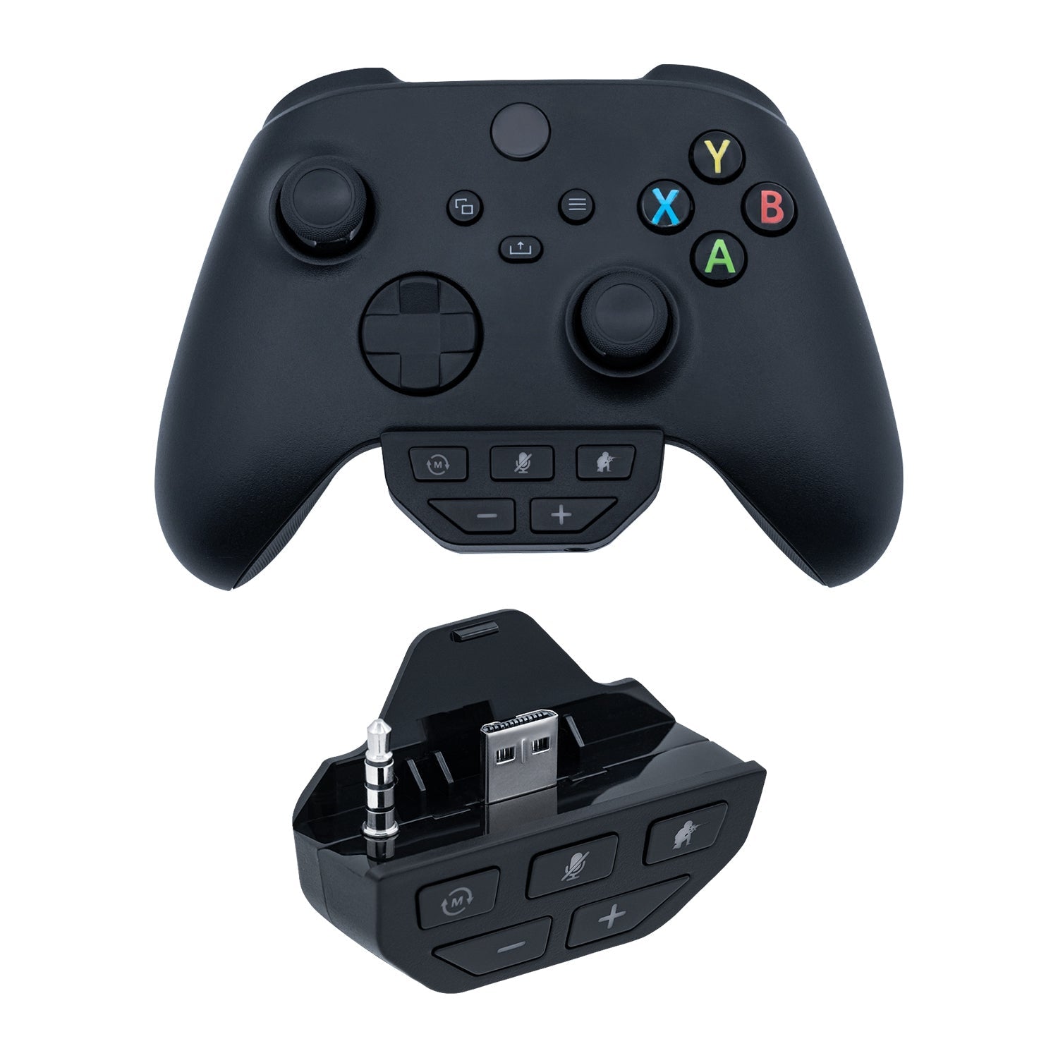 Gaming-Sound Enhancer Adapter for Xbox One/S with 3.5mm Jack/Xbox Series S/Series X Controller ??¨¬C Black